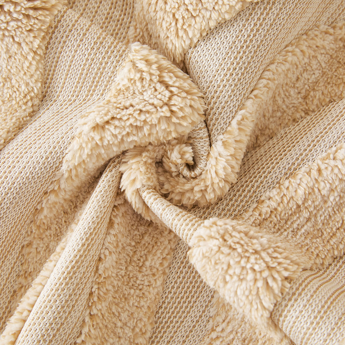 Cozy Plush Sofa Topper with Raised Wave Texture, Non-Slip Furniture Protector Cover