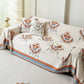 Charmante französische Landhaus Blumen Korb Sofa Wurfdecke Rustikaler Bauernhaus-Stil Couchbezug Decken