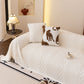 Plush Fleece Sofa Cover with 3D Cable Knit Texture Soft Cozy Warm Sofa Throw Blanket