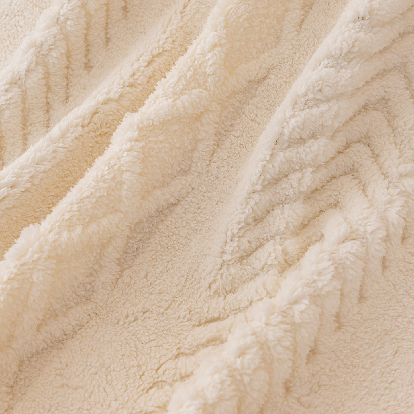 Plush Fleece Sofa Cover with 3D Cable Knit Texture Soft Cozy Warm Sofa Throw Blanket