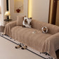 Plush Fleece Sofa Cover with 3D Cable Knit Texture Soft Cozy Warm Sofa Throw Blanket