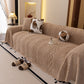 Plush Fleece Sofa Cover with 3D Cable Knit Texture Soft Cozy Warm Sofa Throw Blanket