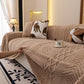 Plush Fleece Sofa Cover with 3D Cable Knit Texture Soft Cozy Warm Sofa Throw Blanket