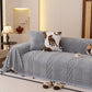 Plush Fleece Sofa Cover with 3D Cable Knit Texture Soft Cozy Warm Sofa Throw Blanket
