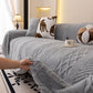 Plush Fleece Sofa Cover with 3D Cable Knit Texture Soft Cozy Warm Sofa Throw Blanket