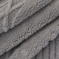 Plush Fleece Sofa Cover with 3D Cable Knit Texture Soft Cozy Warm Sofa Throw Blanket