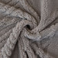Plush Fleece Sofa Cover with 3D Cable Knit Texture Soft Cozy Warm Sofa Throw Blanket