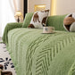 Plush Fleece Sofa Cover with 3D Cable Knit Texture Soft Cozy Warm Sofa Throw Blanket