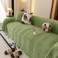 Plush Fleece Sofa Cover with 3D Cable Knit Texture Soft Cozy Warm Sofa Throw Blanket