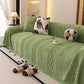 Plush Fleece Sofa Cover with 3D Cable Knit Texture Soft Cozy Warm Sofa Throw Blanket