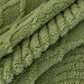 Plush Fleece Sofa Cover with 3D Cable Knit Texture Soft Cozy Warm Sofa Throw Blanket