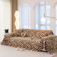 Plush Sherpa Sofa Throw Cover for Sectional, Jacquard Wave Throw Furniture Protector