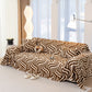 Plush Sherpa Sofa Throw Cover for Sectional, Jacquard Wave Throw Furniture Protector