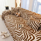 Plush Sherpa Sofa Throw Cover for Sectional, Jacquard Wave Throw Furniture Protector