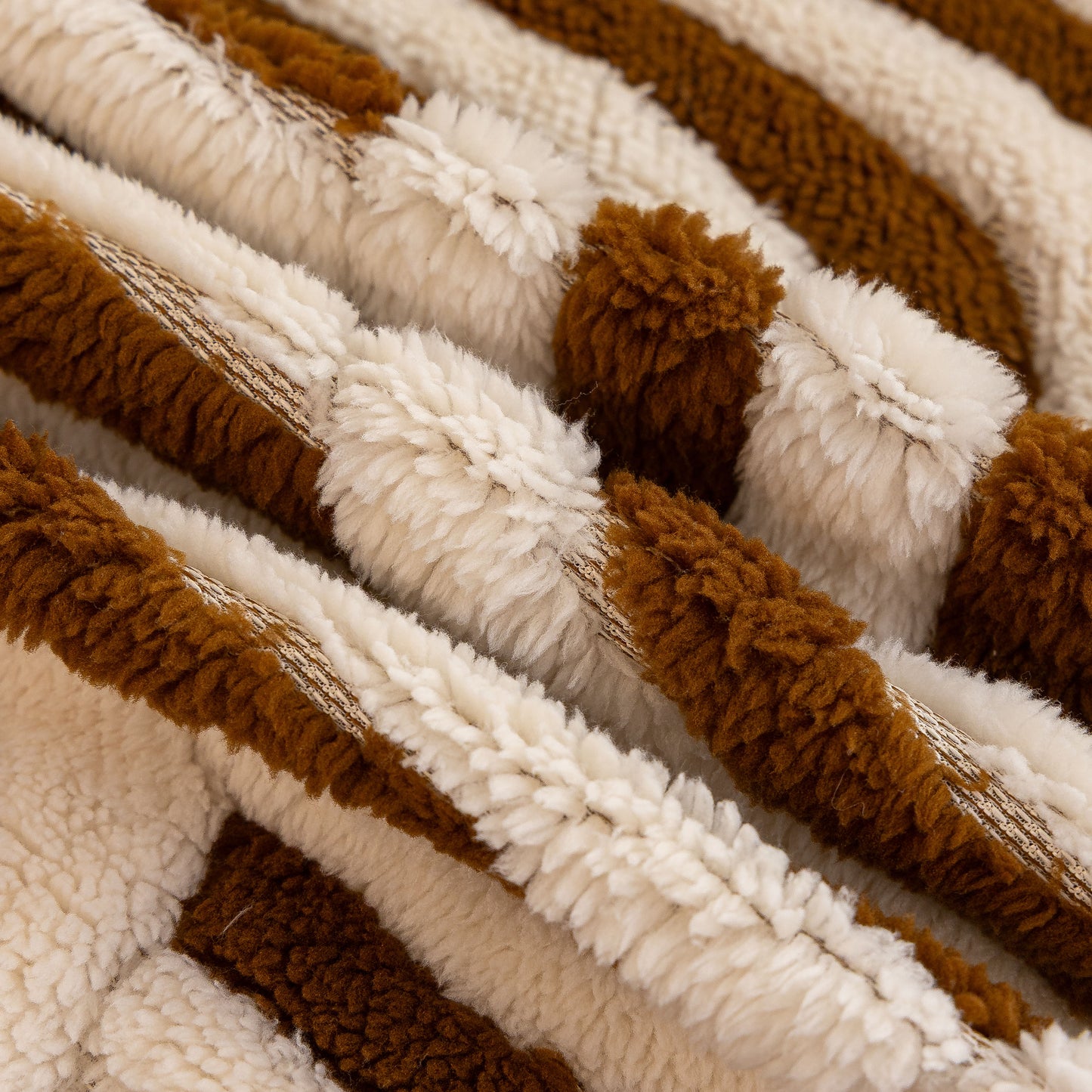 Plush Sherpa Sofa Throw Cover for Sectional, Jacquard Wave Throw Furniture Protector