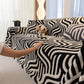 Plush Sherpa Sofa Throw Cover for Sectional, Jacquard Wave Throw Furniture Protector