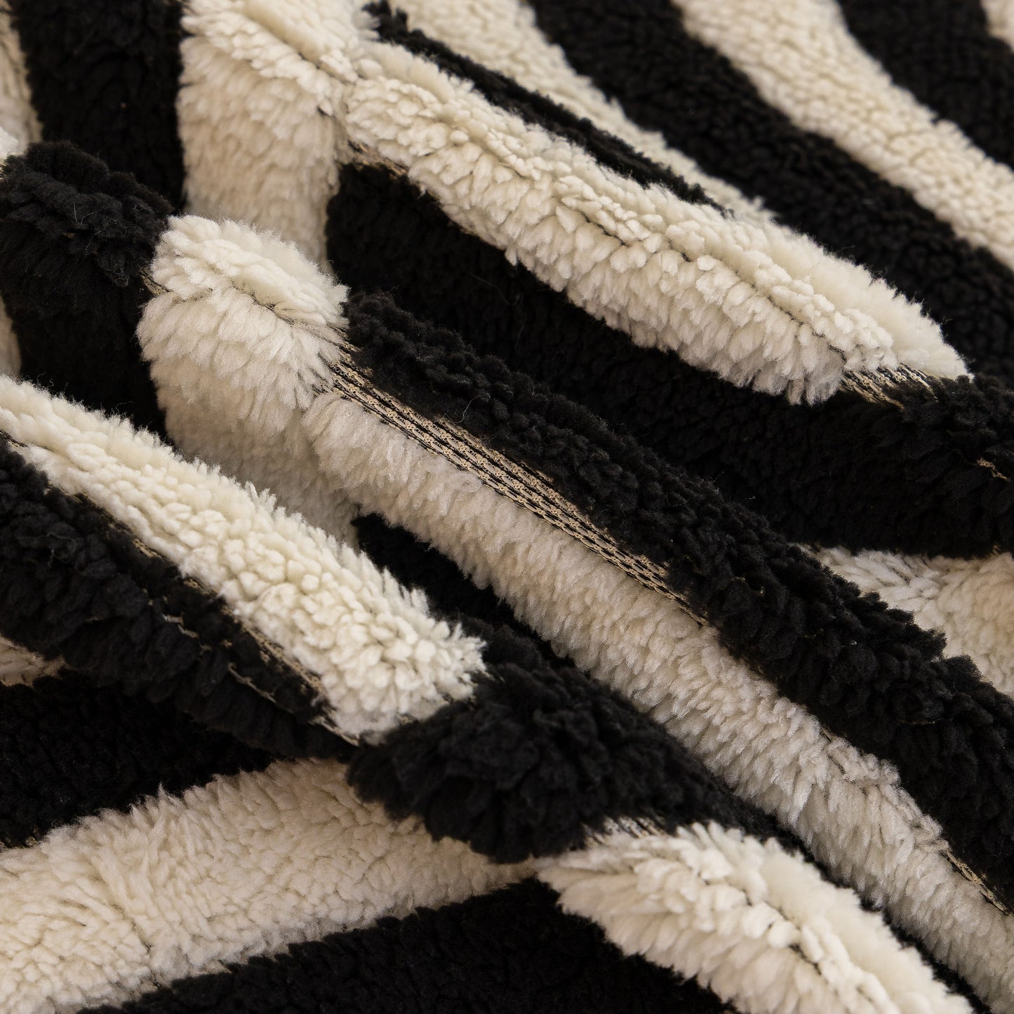 Plush Sherpa Sofa Throw Cover for Sectional, Jacquard Wave Throw Furniture Protector