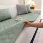 Geometric Quilted Corduroy Couch Topper, Non-Slip Padded Sofa Protector Cover for Pets