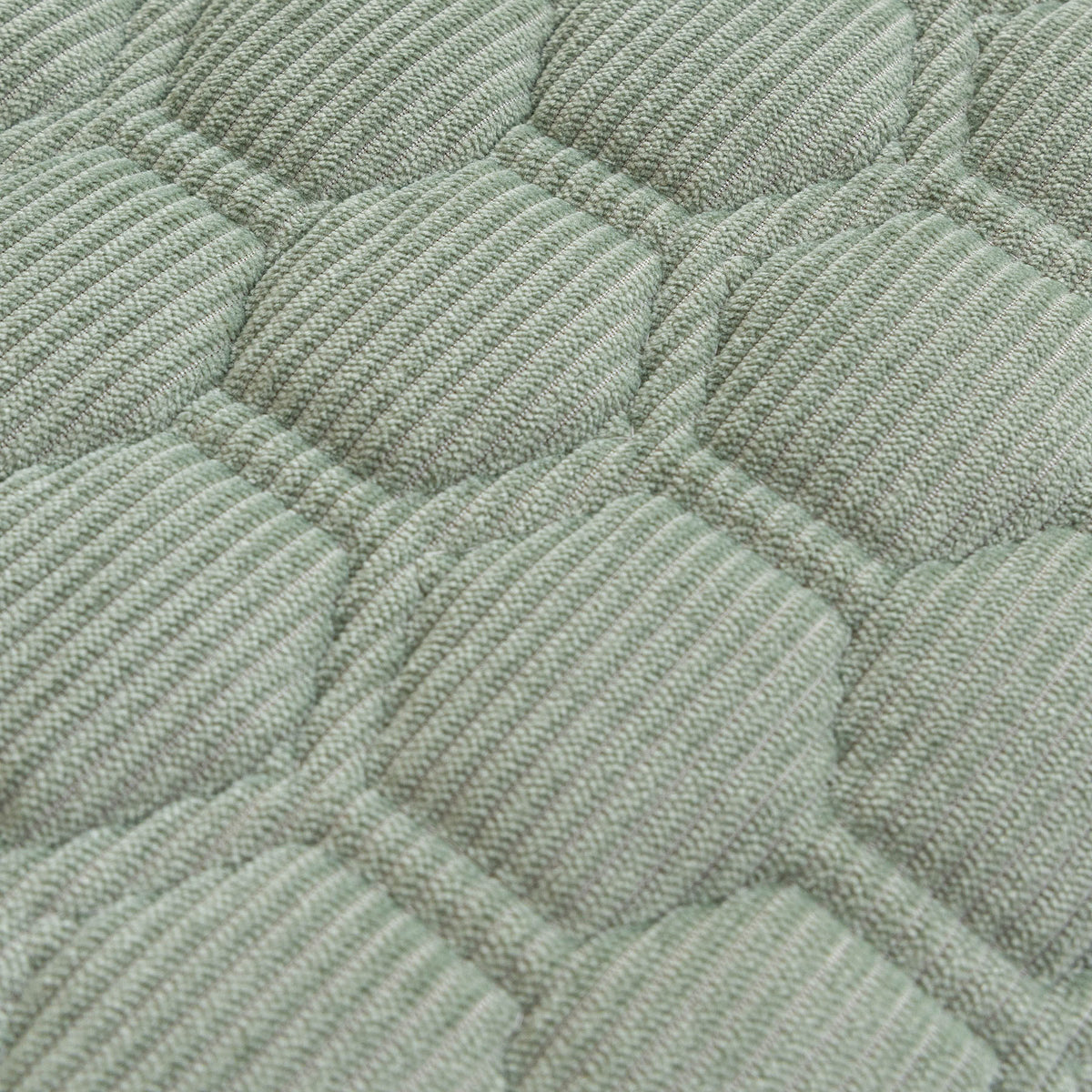 Geometric Quilted Corduroy Couch Topper, Non-Slip Padded Sofa Protector Cover for Pets