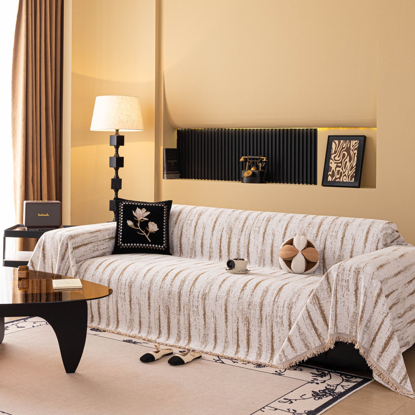 Chenille Oversized Throws for Couches, Washable and Durable Sofa Slipcover for Pets