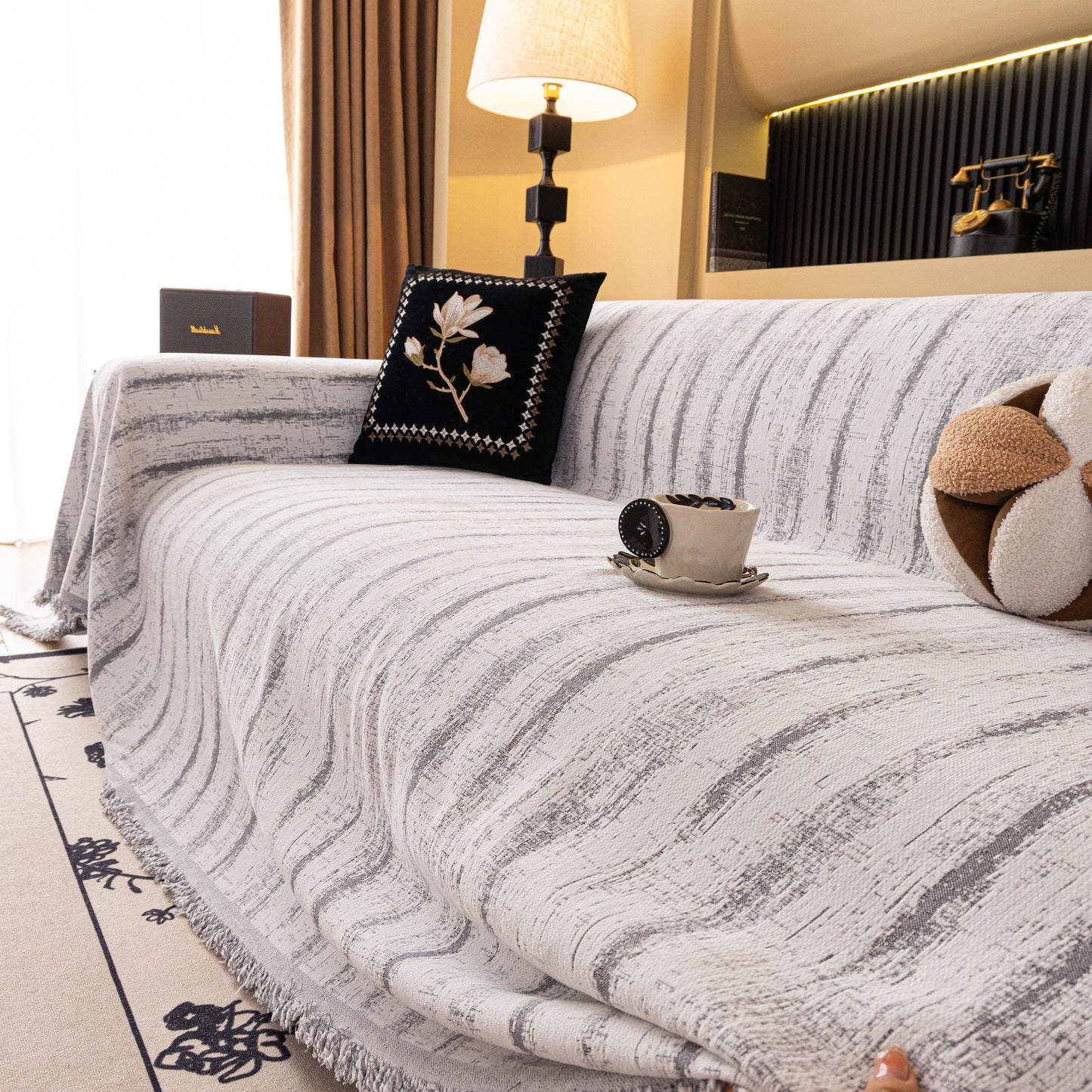 Chenille Oversized Throws for Couches, Washable and Durable Sofa Slipcover for Pets