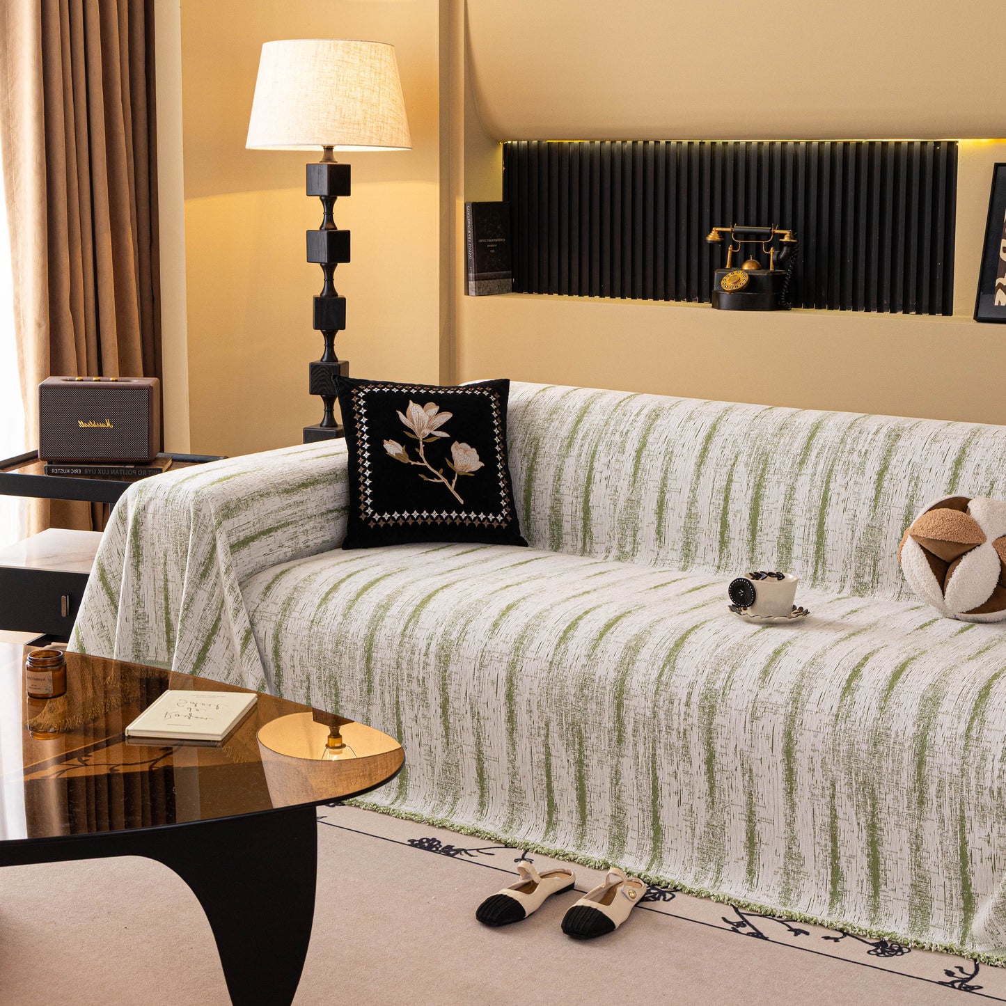 Chenille Oversized Throws for Couches, Washable and Durable Sofa Slipcover for Pets