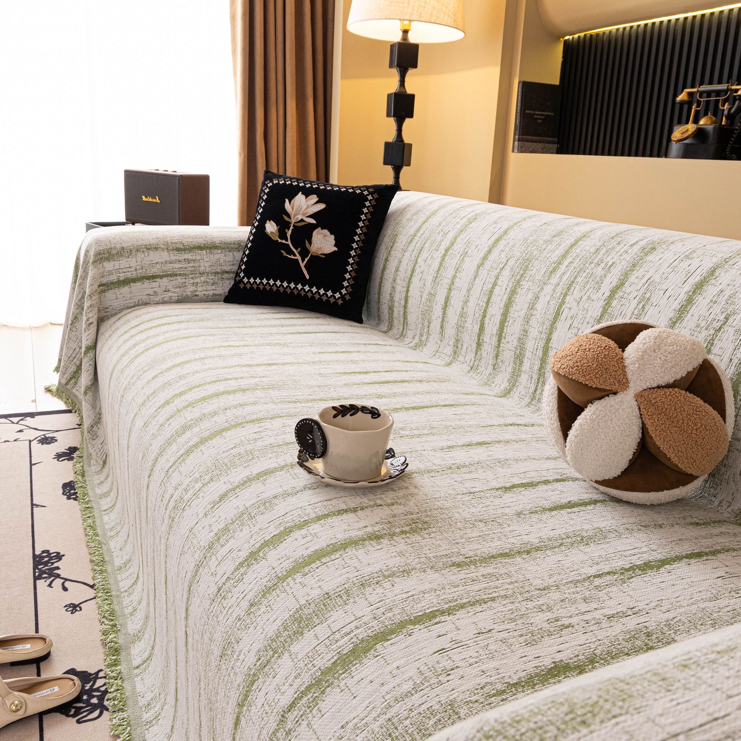 Chenille Oversized Throws for Couches, Washable and Durable Sofa Slipcover for Pets