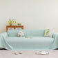 Cooling Embossed Botanical Couch Cover, Soft Ice Silk Furniture Protector for Sofa