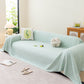Cooling Embossed Botanical Couch Cover, Soft Ice Silk Furniture Protector for Sofa