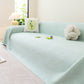 Cooling Embossed Botanical Couch Cover, Soft Ice Silk Furniture Protector for Sofa