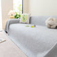 Cooling Embossed Botanical Couch Cover, Soft Ice Silk Furniture Protector for Sofa