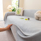Cooling Embossed Botanical Couch Cover, Soft Ice Silk Furniture Protector for Sofa