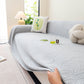 Cooling Embossed Botanical Couch Cover, Soft Ice Silk Furniture Protector for Sofa