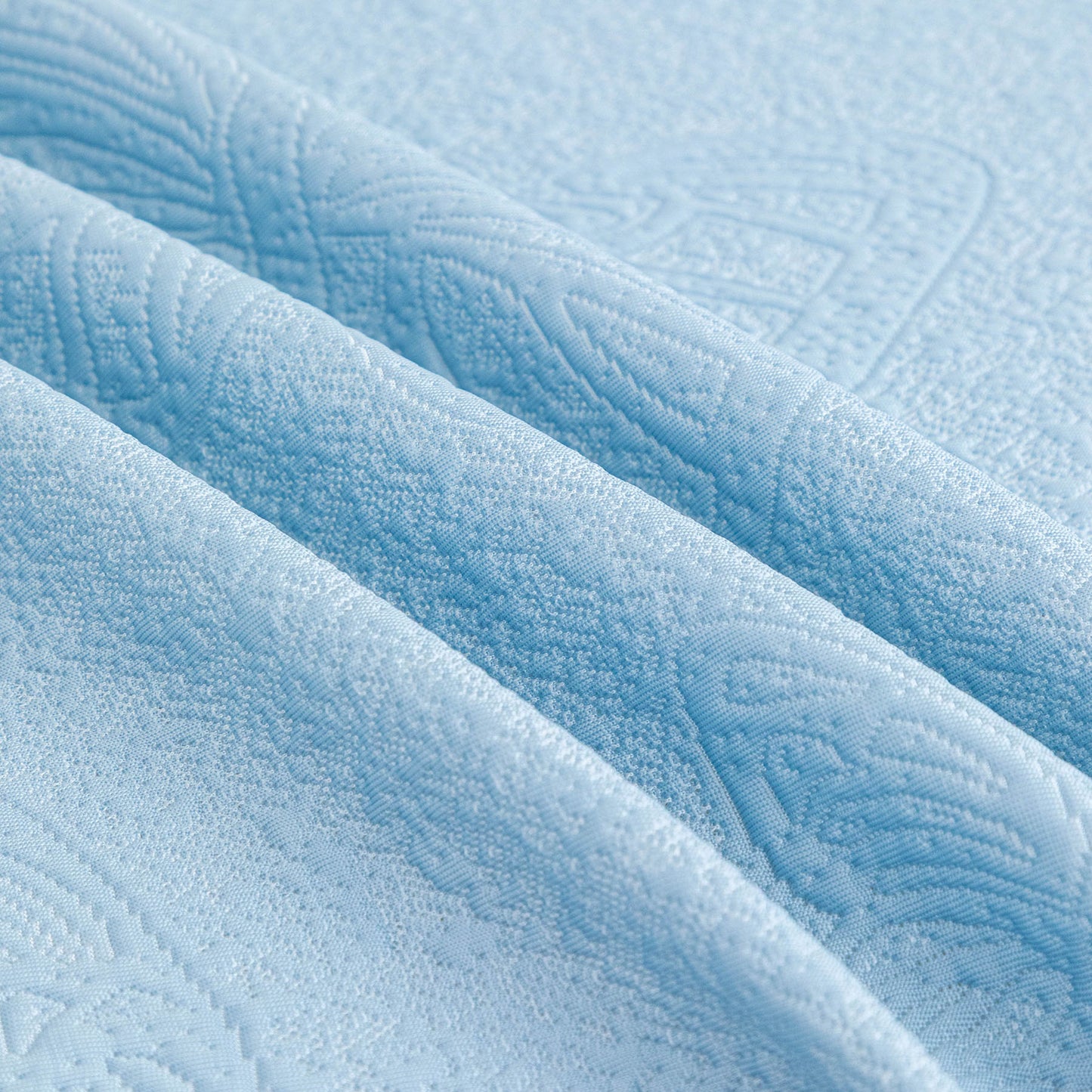 Cooling Embossed Botanical Couch Cover, Soft Ice Silk Furniture Protector for Sofa
