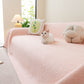 Cooling Embossed Botanical Couch Cover, Soft Ice Silk Furniture Protector for Sofa