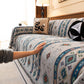 Southwestern Boho Woven Tribal Sofa Cover Blanket, Rustic Farmhouse Couch Throw Cover