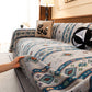Southwestern Boho Woven Tribal Sofa Cover Blanket, Rustic Farmhouse Couch Throw Cover