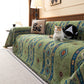 Southwestern Boho Woven Tribal Sofa Cover Blanket, Rustic Farmhouse Couch Throw Cover