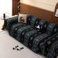 Southwestern Boho Woven Tribal Sofa Cover Blanket, Rustic Farmhouse Couch Throw Cover