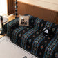 Southwestern Boho Woven Tribal Sofa Cover Blanket, Rustic Farmhouse Couch Throw Cover