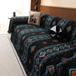 Southwestern Boho Woven Tribal Sofa Cover Blanket, Rustic Farmhouse Couch Throw Cover