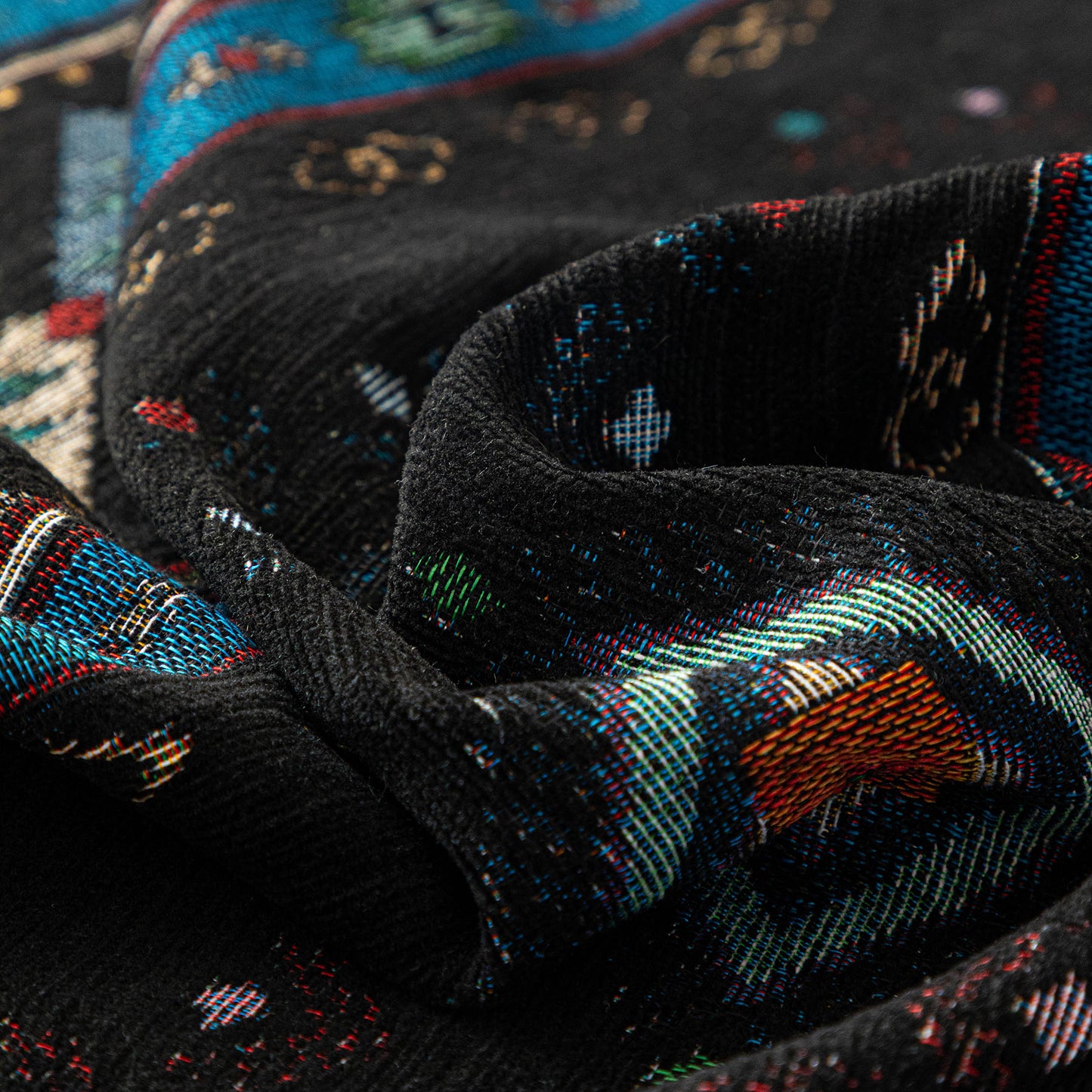 Southwestern Boho Woven Tribal Sofa Cover Blanket, Rustic Farmhouse Couch Throw Cover