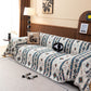 Southwestern Boho Woven Tribal Sofa Cover Blanket, Rustic Farmhouse Couch Throw Cover