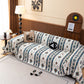 Southwestern Boho Woven Tribal Sofa Cover Blanket, Rustic Farmhouse Couch Throw Cover