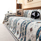 Southwestern Boho Woven Tribal Sofa Cover Blanket, Rustic Farmhouse Couch Throw Cover