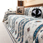 Southwestern Boho Woven Tribal Sofa Cover Blanket, Rustic Farmhouse Couch Throw Cover