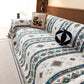 Southwestern Boho Woven Tribal Sofa Cover Blanket, Rustic Farmhouse Couch Throw Cover