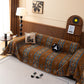 Southwestern Boho Woven Tribal Sofa Cover Blanket, Rustic Farmhouse Couch Throw Cover