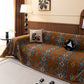 Southwestern Boho Woven Tribal Sofa Cover Blanket, Rustic Farmhouse Couch Throw Cover