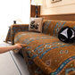 Southwestern Boho Woven Tribal Sofa Cover Blanket, Rustic Farmhouse Couch Throw Cover